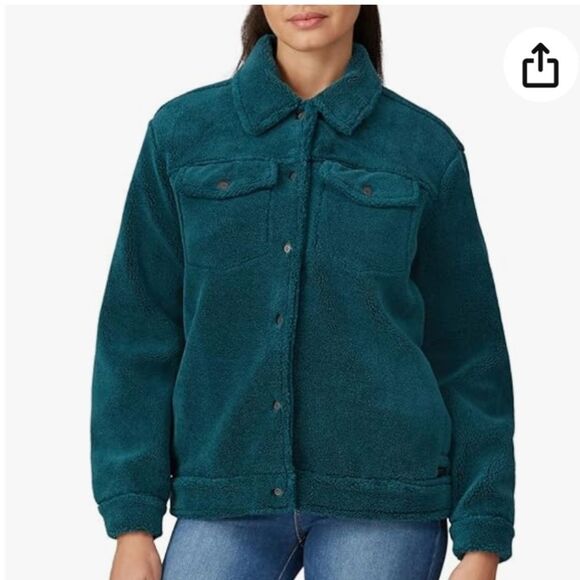 Scotch & Soda Rent The Runway Green Short Teddy Utility Jacket - Picture 4 of 8